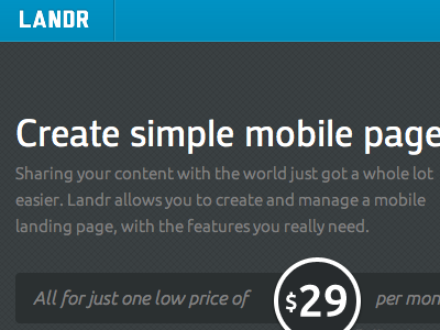 Landr.co landing pages landr mobile mobile web