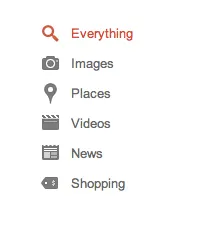 Google Search navigation google modes navigation search