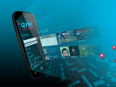 App Launch - Windows Phone 7 beam launch light map mobile pins qype windows windows phone