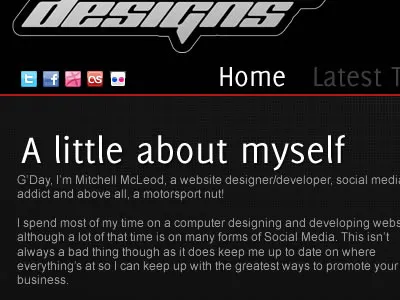 Mitchell McLeod Design Close Up design red website wordpress