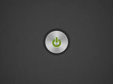 Power Button buttons green metal on photoshop power ui