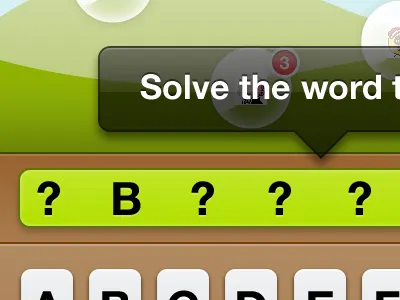 Original design for WordBurst css3 game html5 puzzle word