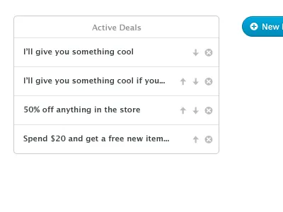 Active Deals button deals landr list