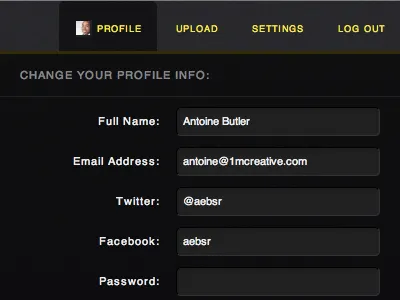 Menu browser css3 menu navigation settings ui