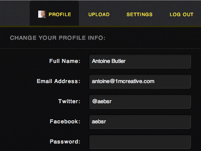 Menu browser css3 menu navigation settings ui