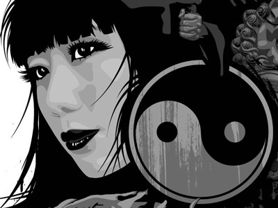 Master Ill B+W asia black and white ill master woman yang yin