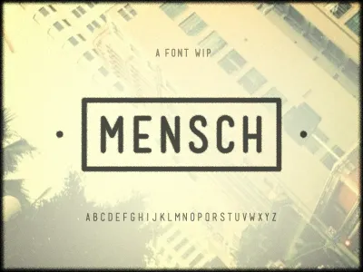 Mensch font mensch typefaces