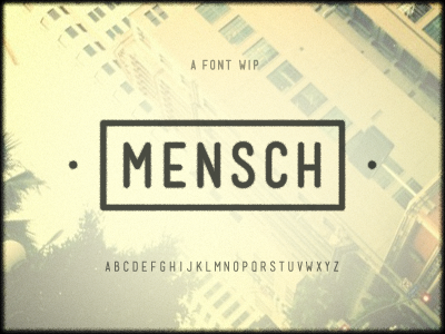 Mensch font mensch typefaces
