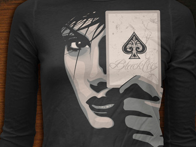 Face Front Mockup ace black card mock mockup shirt woman