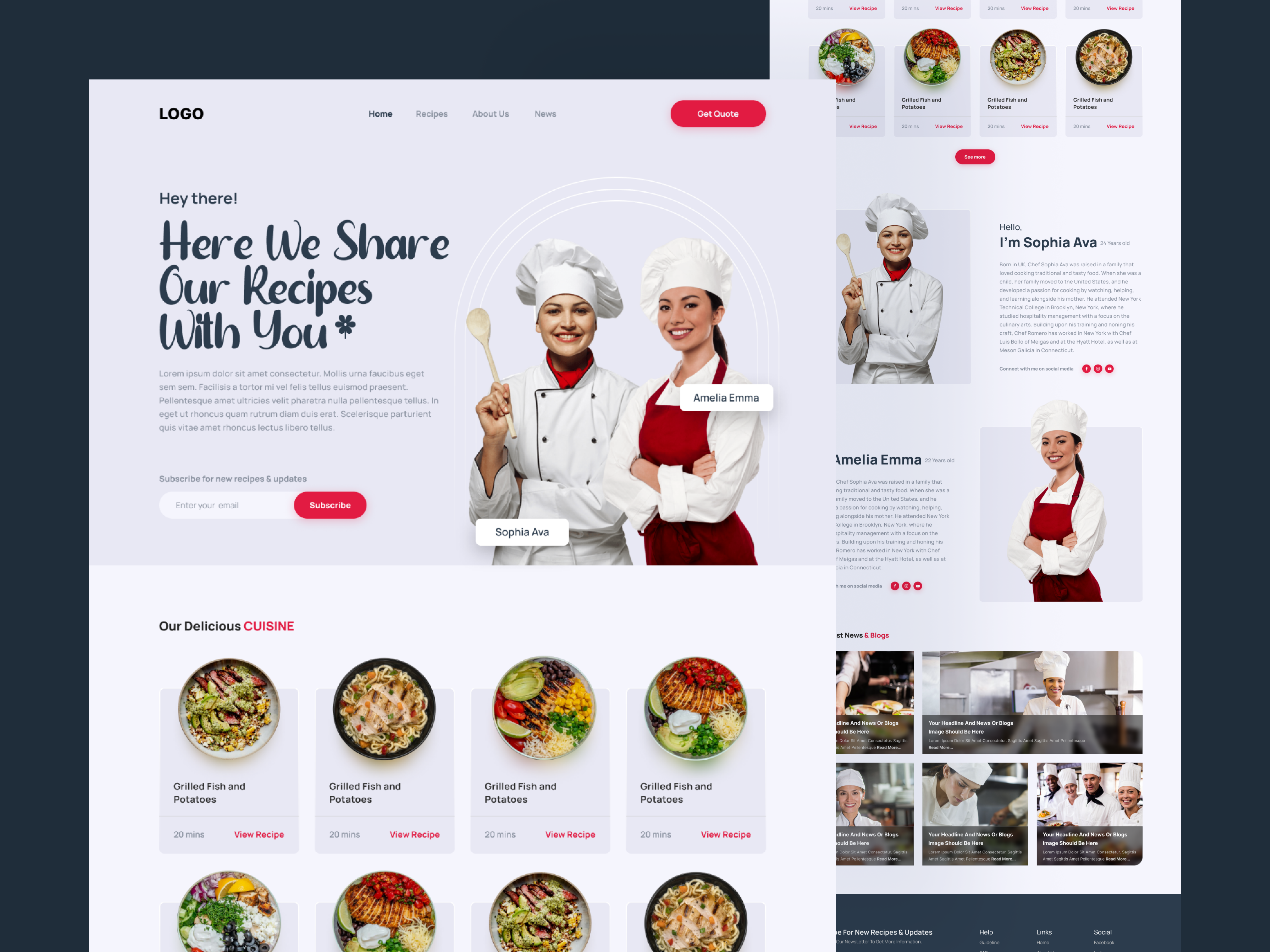 Example of Food Delivery Website UI UX Design