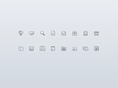 Monochrome set icons lion