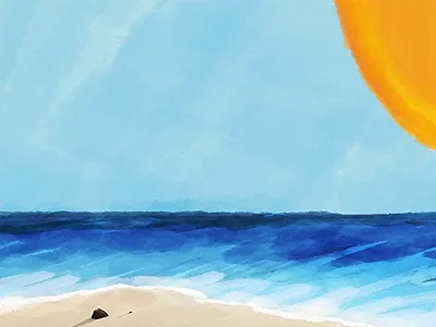 Demenos Beach beach fast paint sunny