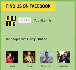 Customised Facebook Like Box facebook green plugin social yellow