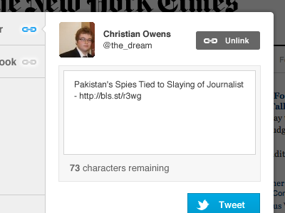 Share Popup facebook share twitter ui