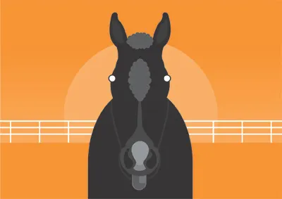 Straight Talking horse illustration sunset talking