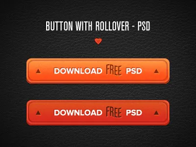 Button - PSD Download button download free interface orange psd rollover ui