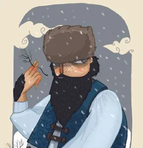 Promo postcard freelance illustration postcard promo russian winter