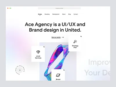 Agency Website. agency branding company design design agency hero landing page minimal portfolio services ui web design website