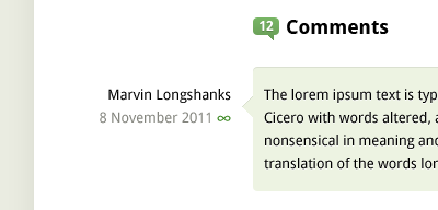 Comments cicero! droid sans green grey permalink web wip