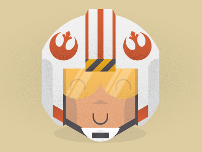 Hey Luke, we had fun on the Death Star illustration luke skywalker mensch star wars texture typeface typography vector