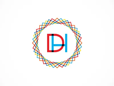 Color Wheeel d geometry h logo