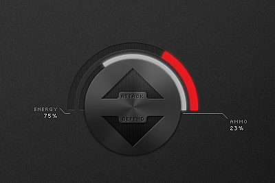 New Mobile Game UI 01 button gage game meter ui