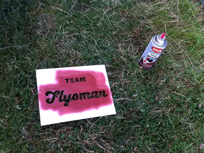 Quick Paint dash krylon paint ruddy brown spray stencil warrior