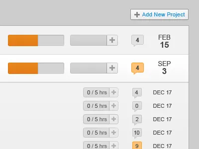 New Project Queue deadline freelance invoice project task todo ui website