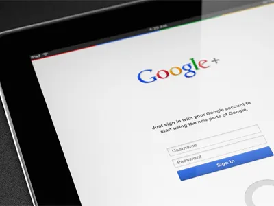 Google+ for iPad concept app blue design google interface ipad login plus ui