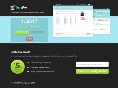 TrackPay app pay time track
