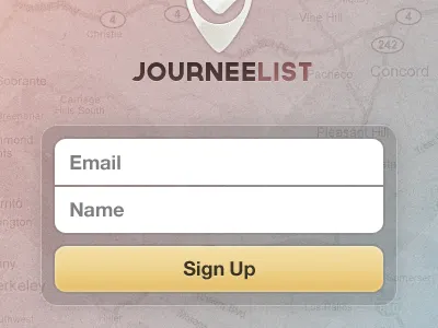JourneeList Welcome Screen ipad journeelist login
