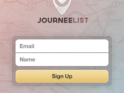 JourneeList Welcome Screen ipad journeelist login