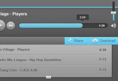 Audio Player audio blue player ui