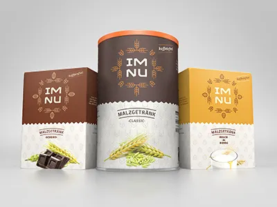 Im Nu Packaging barley brown chocolate crops honey im nu milk orange package packaging packshot rye yellow