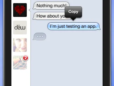 Chat Log app chat im ios iphone ui