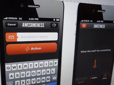 Modal and Null app dark design form icon ios iphone pattern texture ui