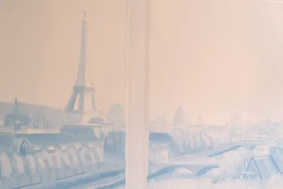 Paris acrylic mural painting