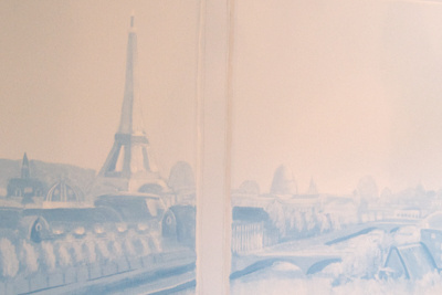 Paris acrylic mural painting