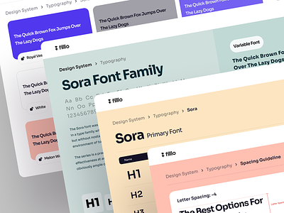 Design System - Colour and Typography colour library colour palette components design system design system ui designsystem figma filllo fonts guideline library product design project spacing guideline style guide system typography ui ux