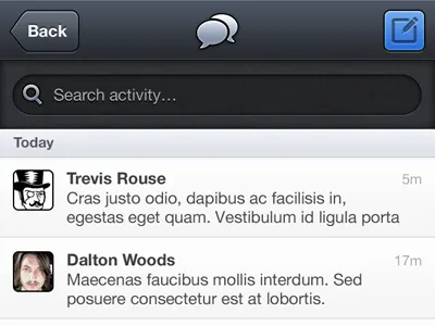 Rule.fm Stream - Mobile activity avatar ios iphone mobile search stream