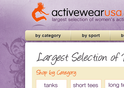 Activewear header header purple redesign shop
