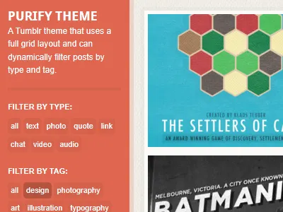 Purify Theme droid sans filter orange premium tag theme tumblr