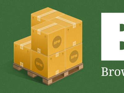 Dribble #11 box icon illustration pallet