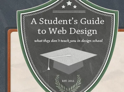 Student's Guide to Web Design badge blog chalkboard education header learn logo noise school texture