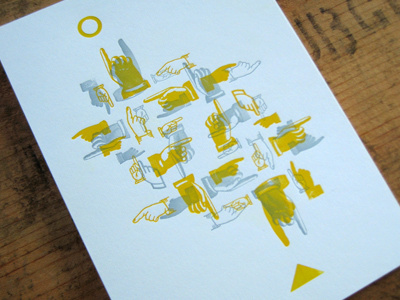 Manicule Print french paper letterpress manicules