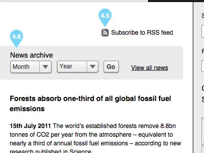 News By Category cms jadu university of leeds wireframe