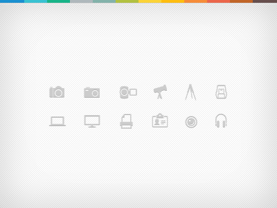 Wayfinding Icon Set adorama catalog department departmental iconography icons index signage