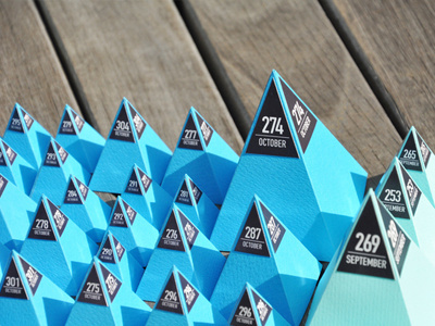 Project365 stopmotion 365 animation infographic information design origami pyramids stop motion