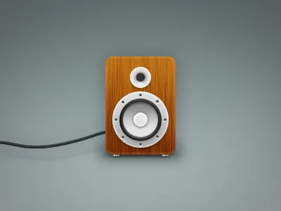 Speaker illustration illustrator layer styles photoshop