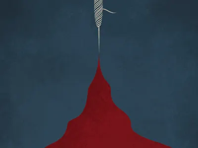 Prints Charming blood poster spindle vector art